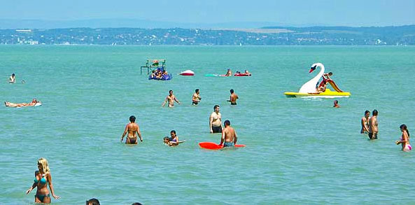 Playa en el lago Balaton