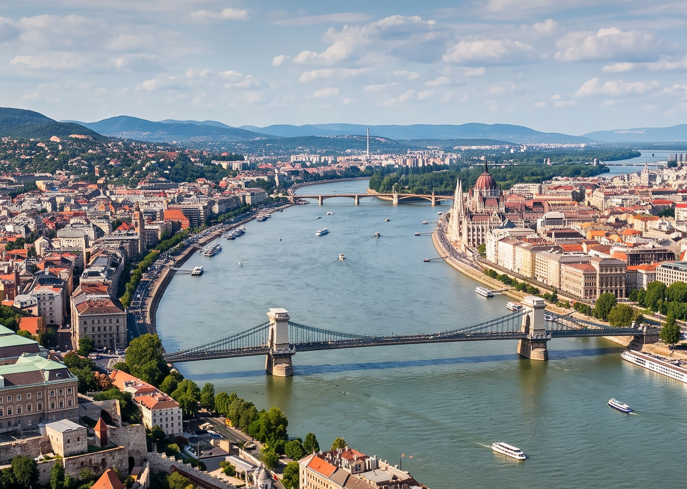 Vistas de Budapest desde el aire